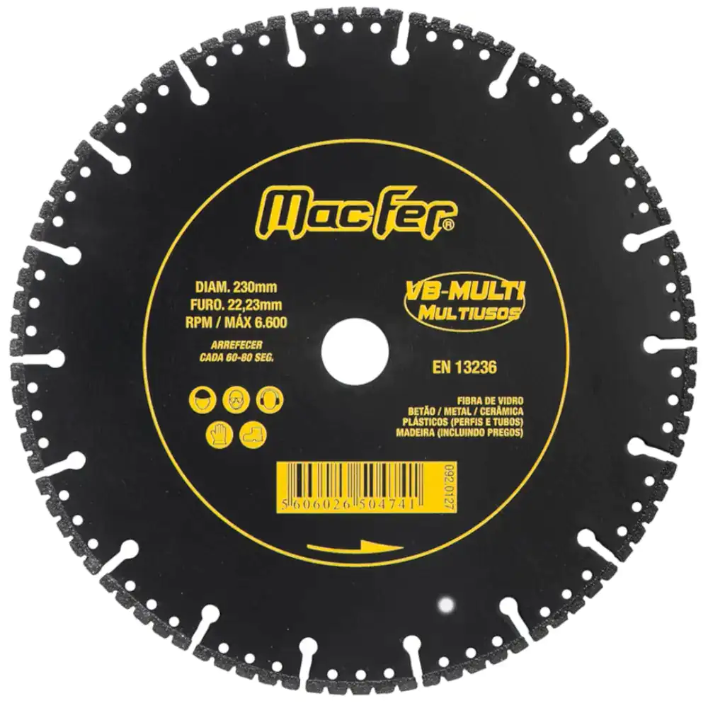 Disco de diamante MacFer VB-Multi de 115 mm - Disco de diamante MacFer VB-Multi de 115 mm